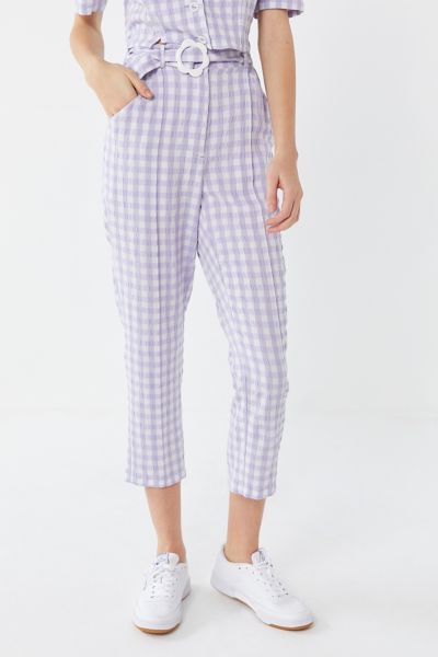 urban outfitters blue gingham pants
