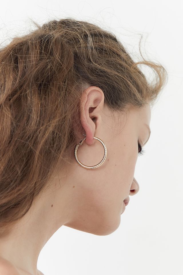 Alia Diamond Cut Hoop Earring Urban Outfitters Canada