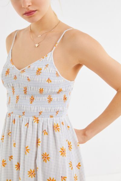 uo ember smocked midi dress