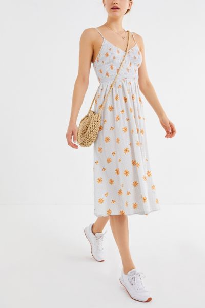 uo ember smocked midi dress