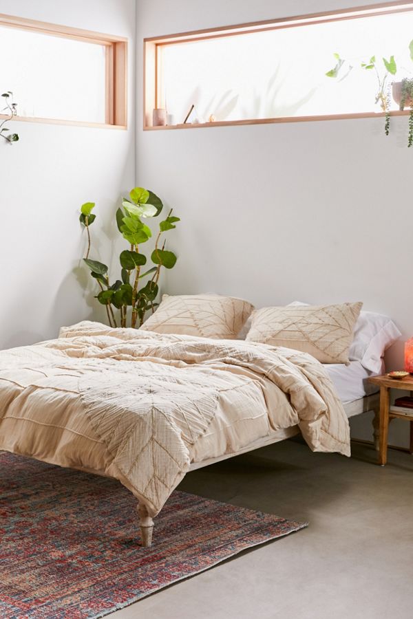 Petal Embroidered Gauze Duvet Cover Urban Outfitters