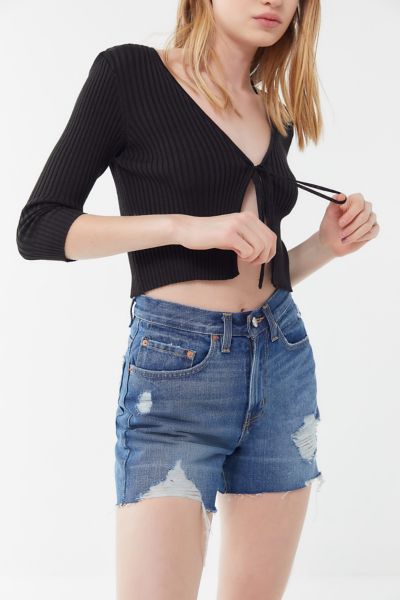 high waisted cutoff jean shorts