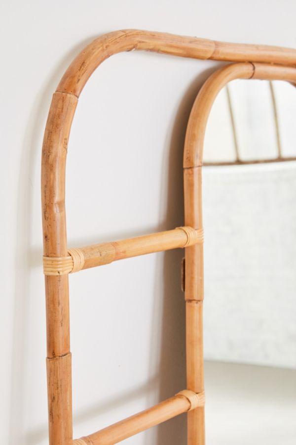 Slide View: 5: Ria Leaning Rattan Mirror