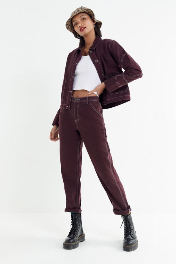 UO Damson Contrast Stitch Utility Jacket | Urban Outfitters