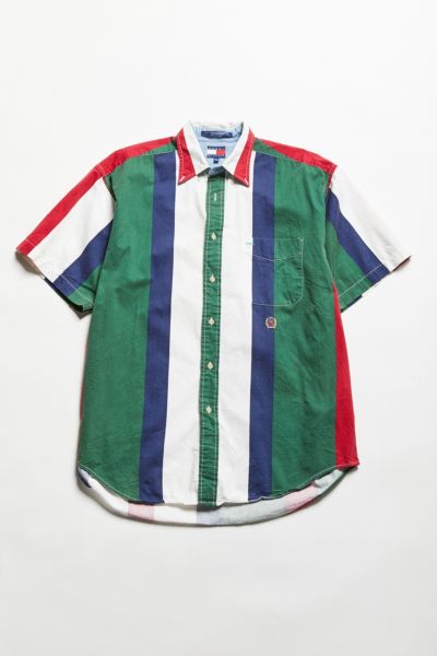 tommy hilfiger button down short sleeve