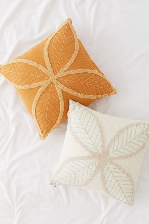 Petal Embroidered Throw Pillow Urban Outfitters