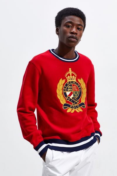 crest crew neck sweatshirt