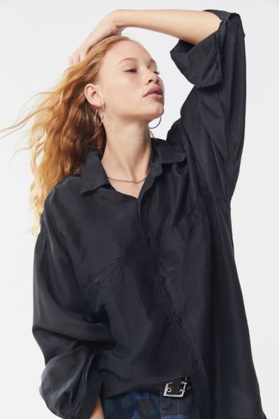 Vintage Oversized Silk Blouse | Urban Outfitters