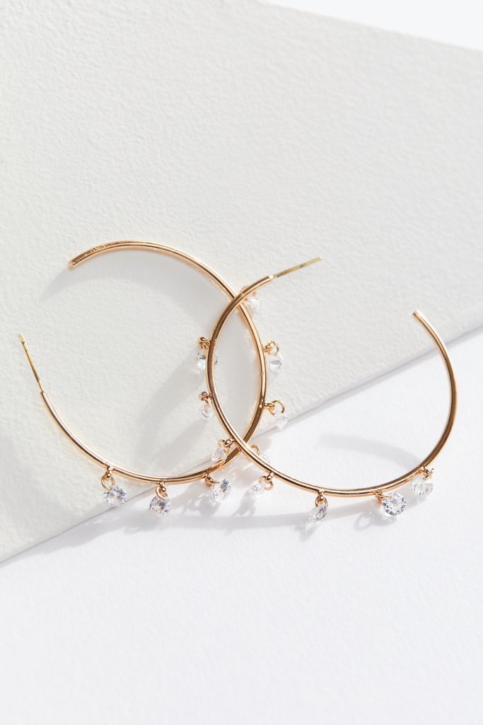 Dripping Crystals Hoop Earring Urban Outfitters Canada