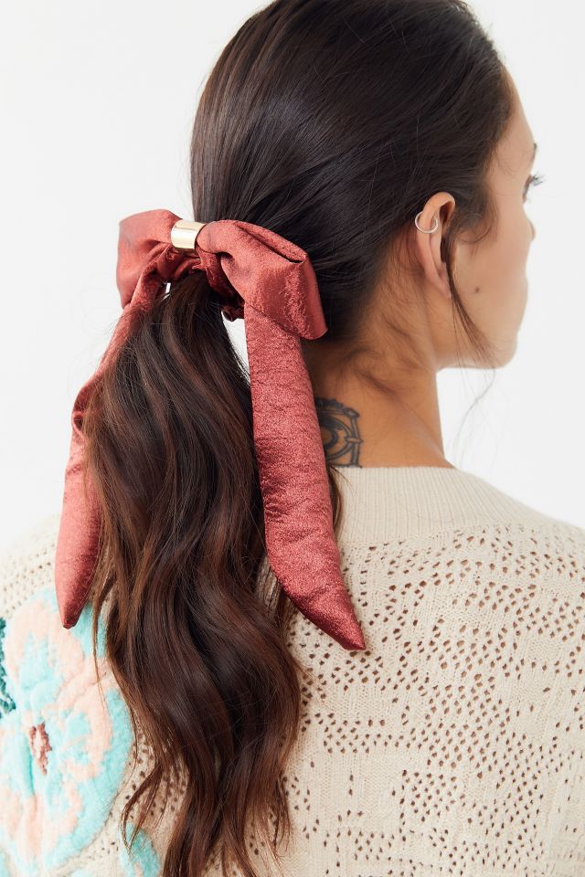 Metal Bow Scrunchie | Urban Outfitters