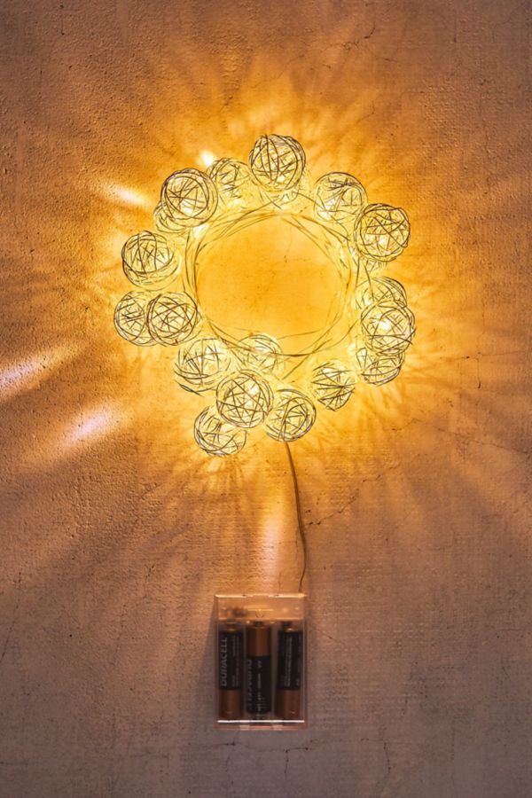 Woven Globe String Lights Urban Outfitters