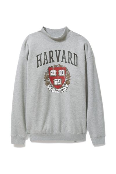 harvard mock neck pullover sweatshirt