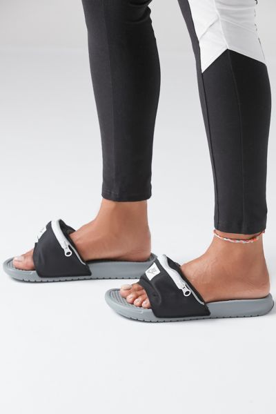 nike fanny pack slides black