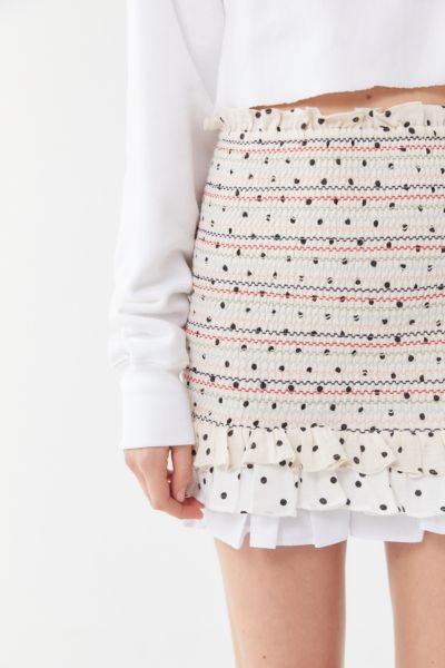 English Factory Polka Dot Smocked Mini Skirt | Urban Outfitters