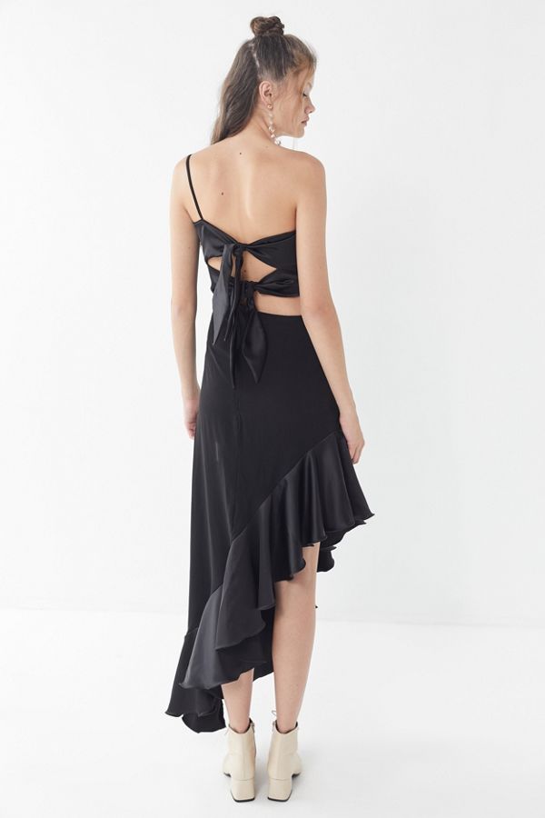 Tach Clothing Helga Silky Asymmetrical Maxi Dress Urban Outfitters