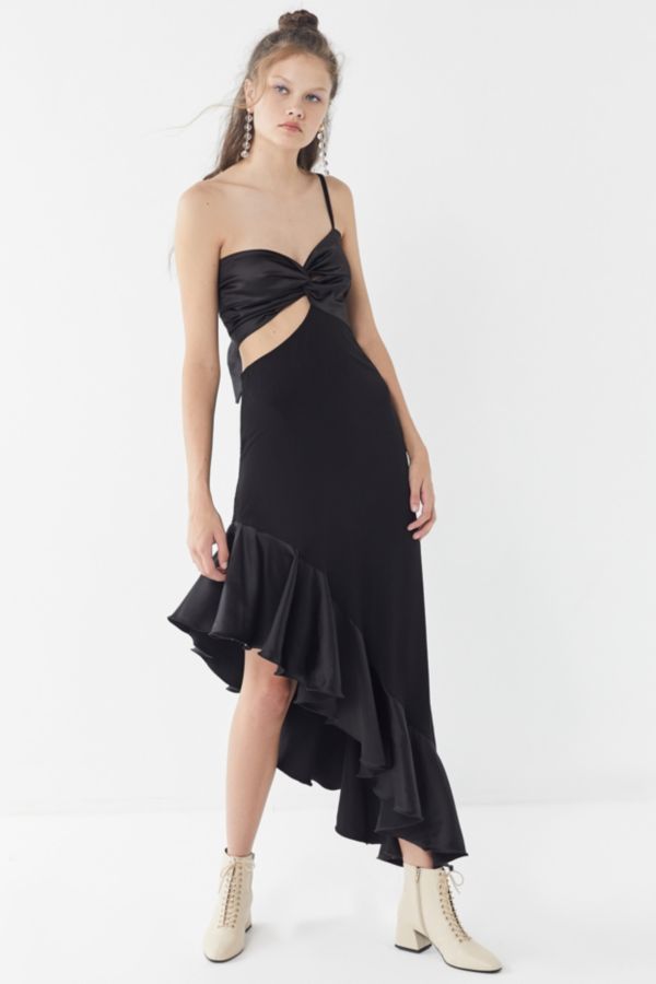 Tach Clothing Helga Silky Asymmetrical Maxi Dress | Urban Outfitters