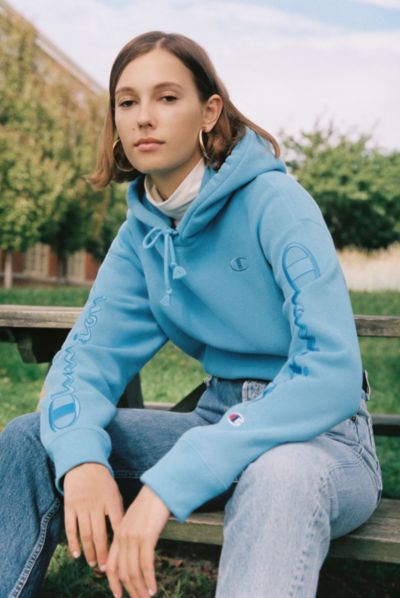 blue champion hoodie urban outfitters