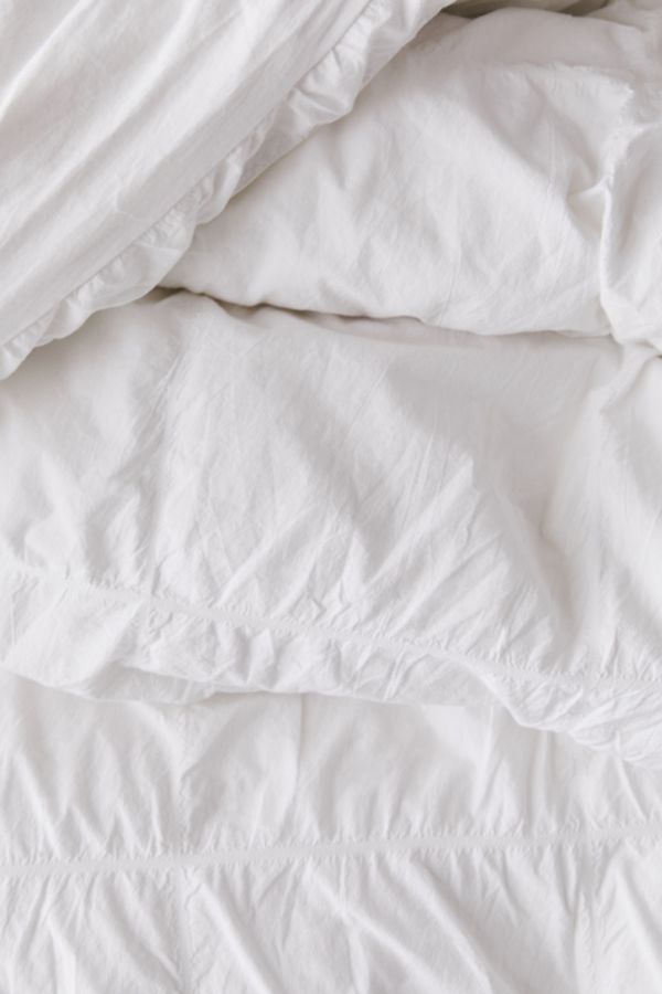 Washed Cotton Puffy Grid Duvet Cover Urban Outfitters Canada