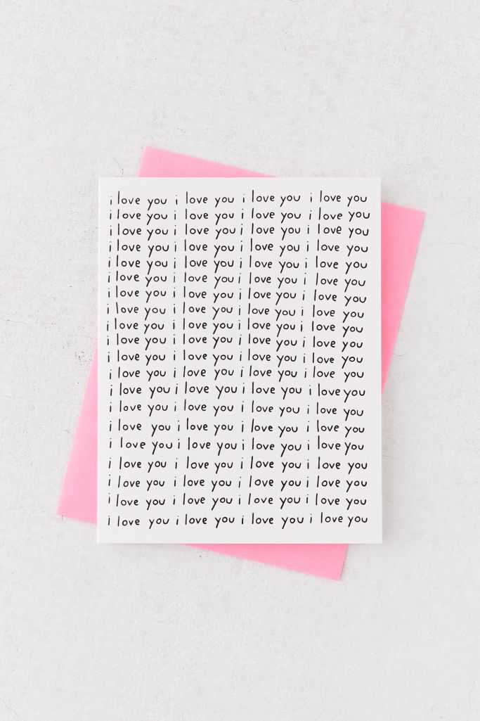 I Love You Valentine S Day Card Urban Outfitters