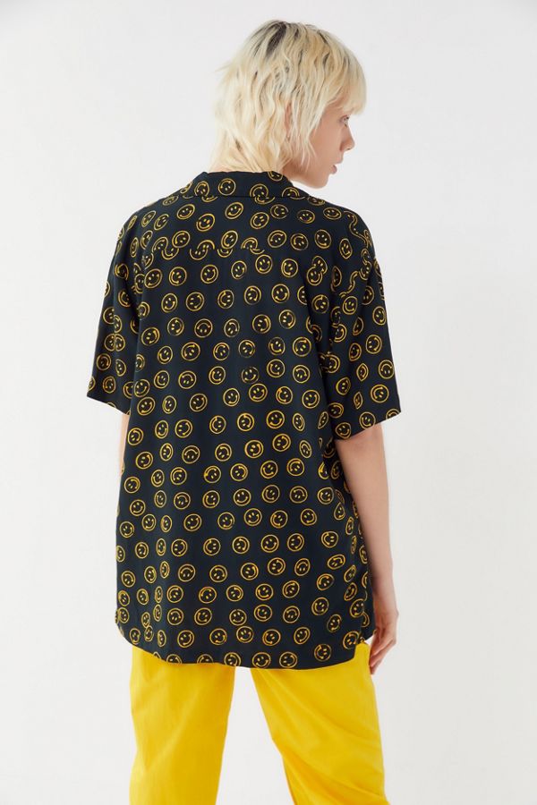 Stan Ray X Smiley Batik Short Sleeve Button-Down Shirt | Urban Outfitters