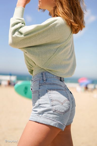 levi's high rise mom shorts