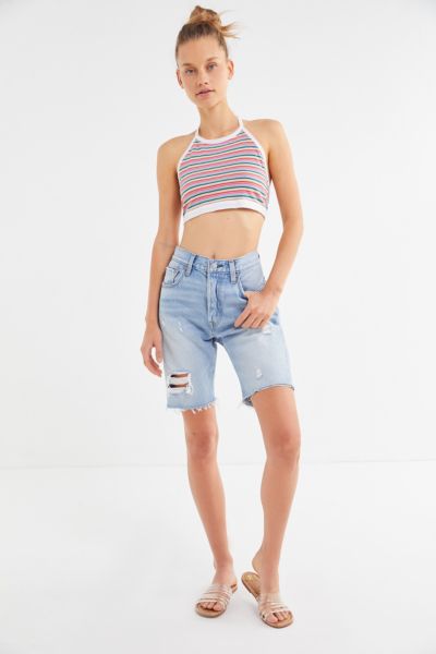 levis 501 ripped slouch shorts