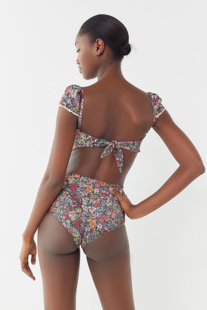 Montce Swim Floral High-Rise Bikini Bottom | Urban Outfitters