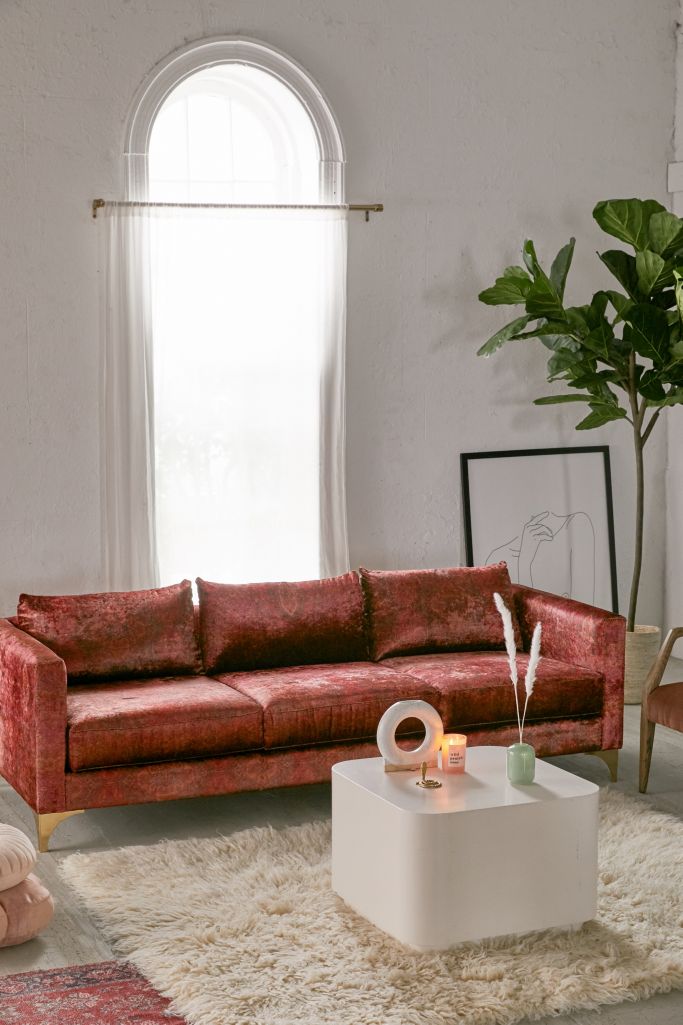 Chamberlin Printed Velvet Sofa Urban Outfitters