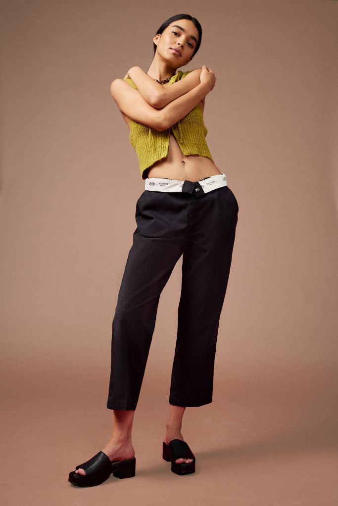 high waisted black ankle pants