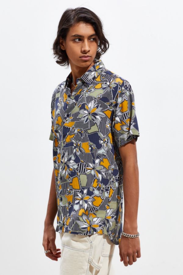 Native Youth The Geo Flora Short Sleeve Button-Down Shirt | Urban ...