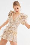 Haut Femme C/MEO Collective Neuf Avec étiquette - Motif Floral, Manches Bouffantes, Taille XXS, Idéal Soirée Ou événement