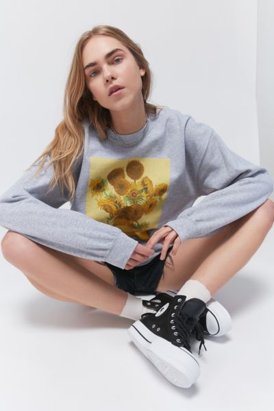 van gogh sunflowers pullover sweatshirt