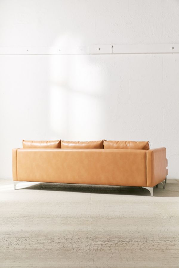 Slide View: 3: Chamberlin Recycled Leather Sectional Sofa