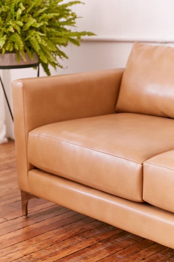 Slide View: 4: Chamberlin Recycled Leather Sectional Sofa