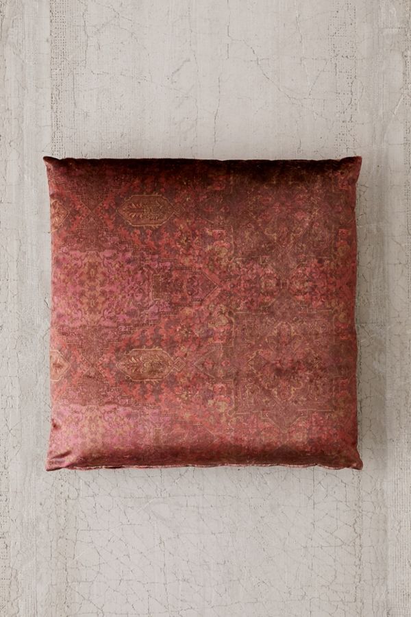 Velvet Printed Floor Pillow Urban Outfitters