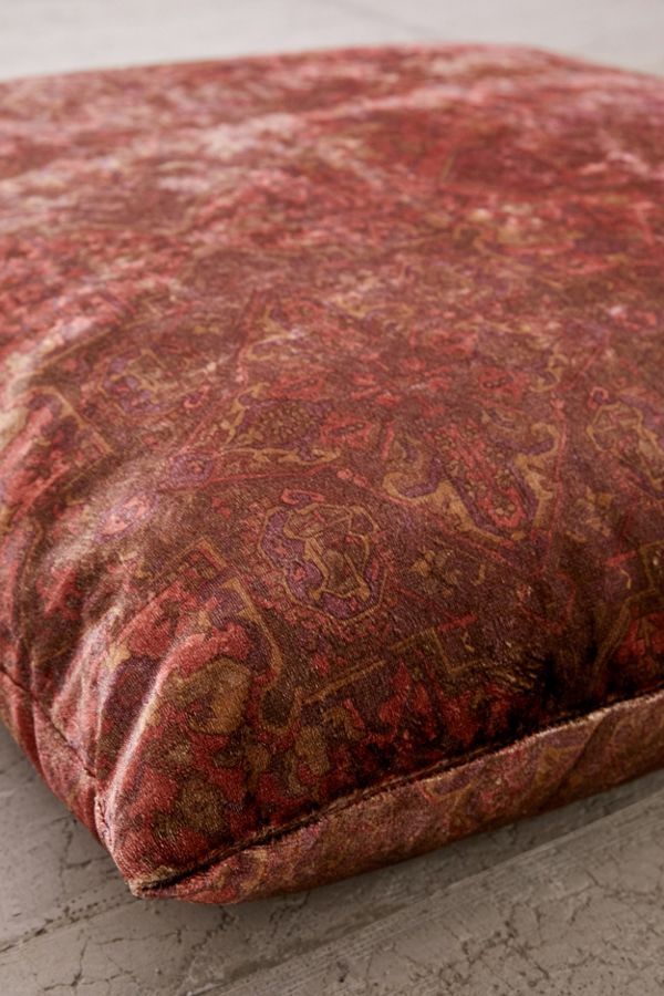 Velvet Printed Floor Pillow Urban Outfitters