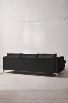 Slide View: 3: Chamberlin Velvet Sectional Sofa