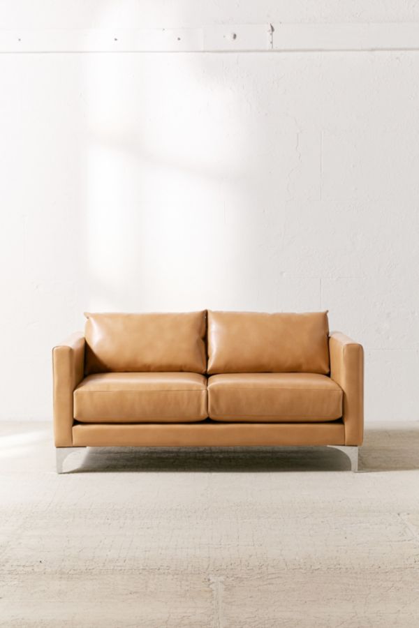 Slide View: 2: Chamberlin Recycled Leather Love Seat