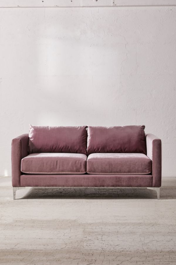 Slide View: 2: Chamberlin Velvet Love Seat