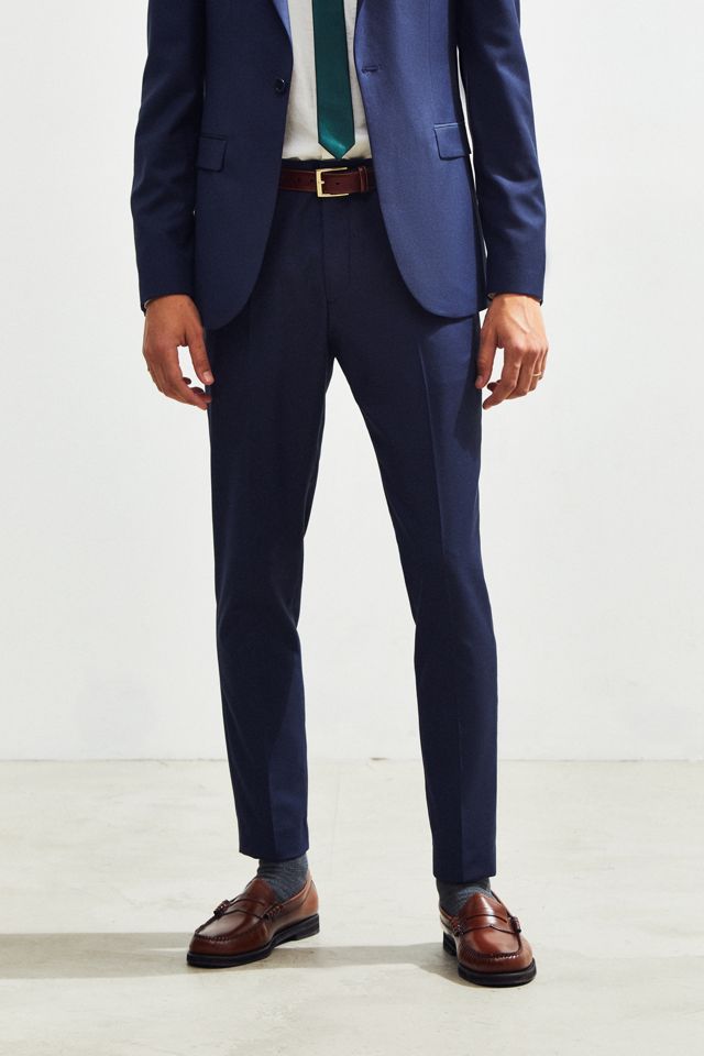 UO Navy Blue Skinny Fit Suit Pant Urban Outfitters