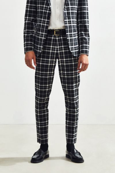 slim plaid pants