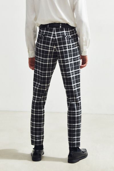 plaid mens skinny jeans