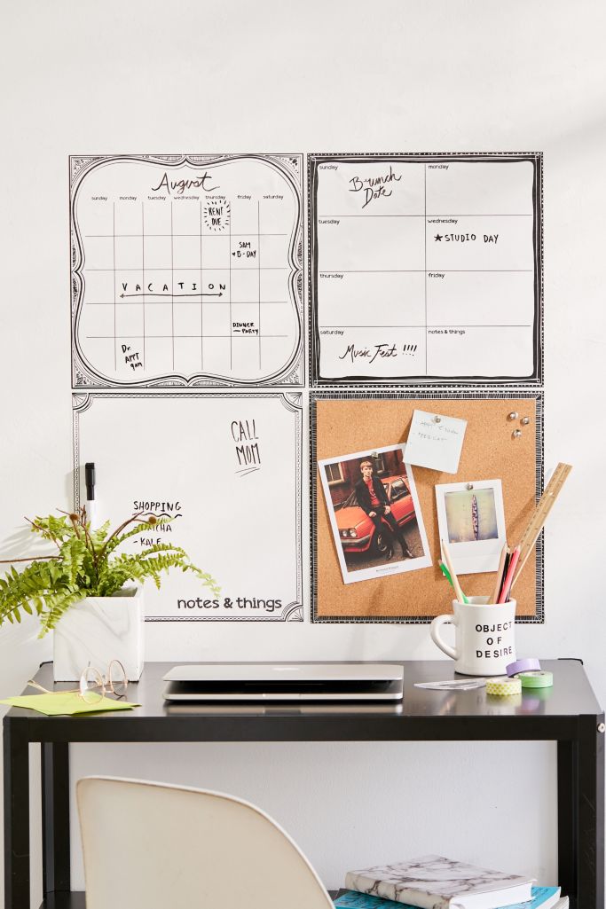 Peel + Stick Calendar Dry Erase Board Kit Urban Outfitters