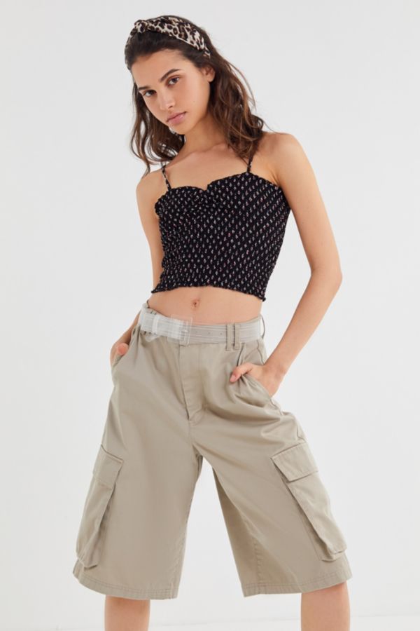 Lucca Couture Natia Smocked Cropped Top | Urban Outfitters