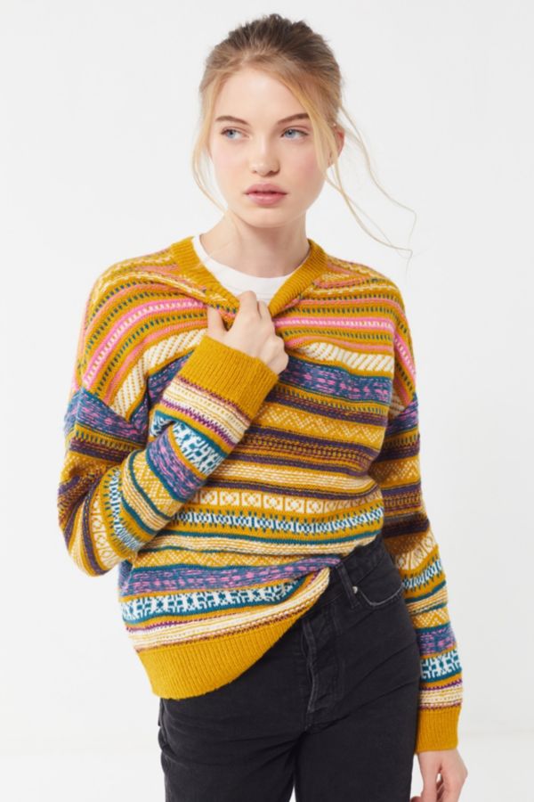 UO Taxi Driver Patterned Pullover Sweater | Urban Outfitters