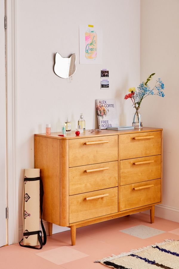 Slide View: 1: Camila 6-Drawer Dresser