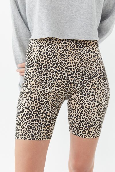 cheetah print bicycle shorts