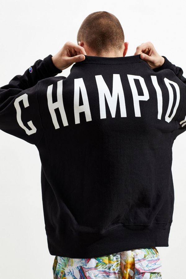 Champion Reverse Weave Oversized Logo Crew Neck Sweatshirt Urban