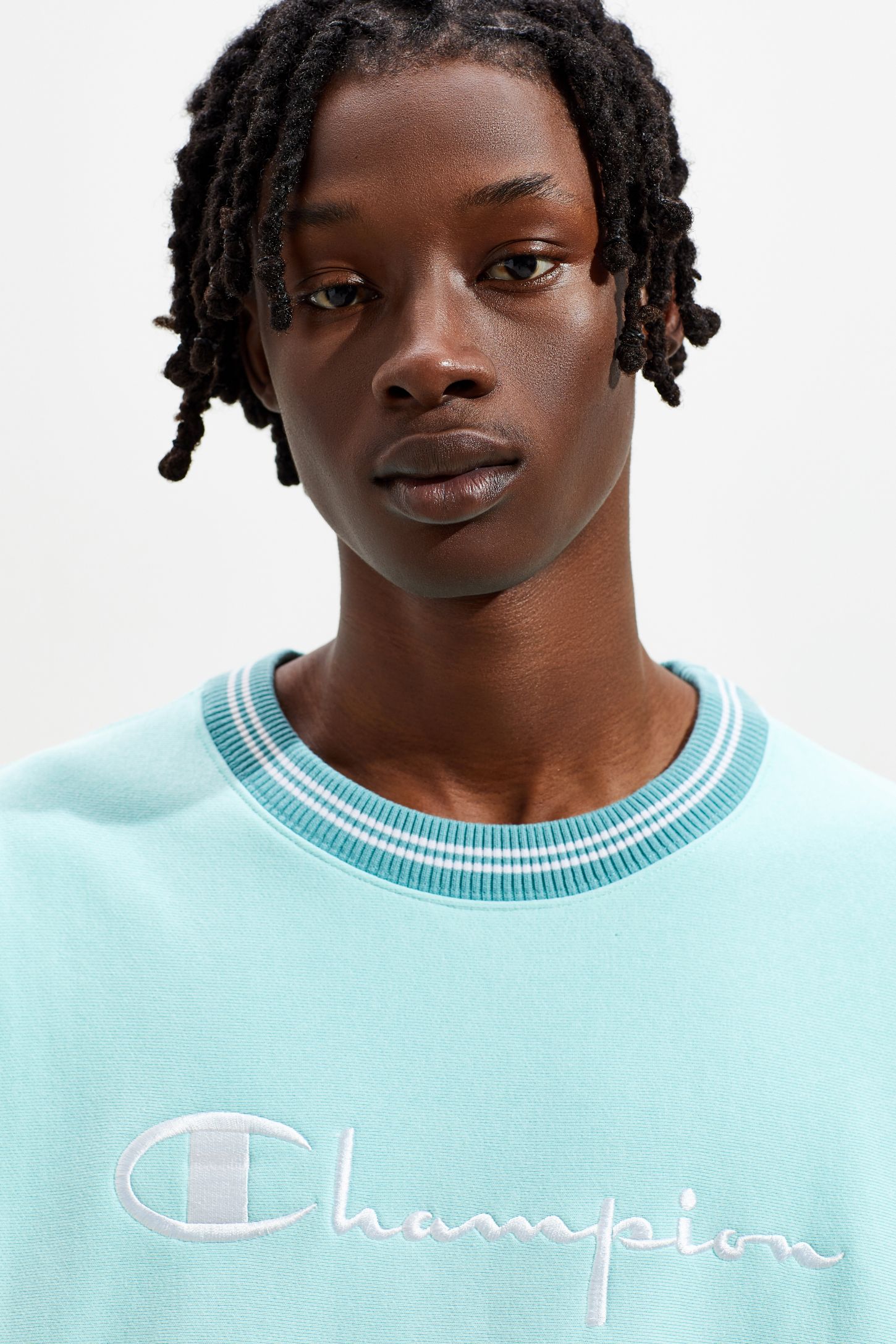 Champion Reverse Weave Yarn Dye Trim Crew Neck Sweatshirt Urban