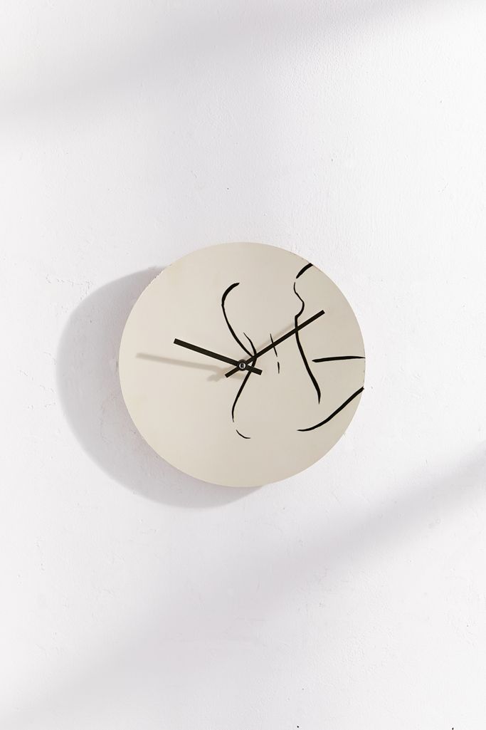 Curving Linework 12” Wall Clock Urban Outfitters
